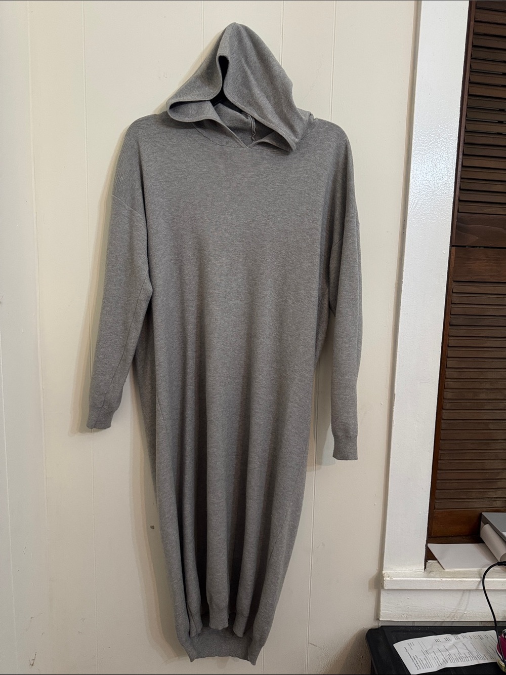 Mod Ref Gray Hooded Knit Dress